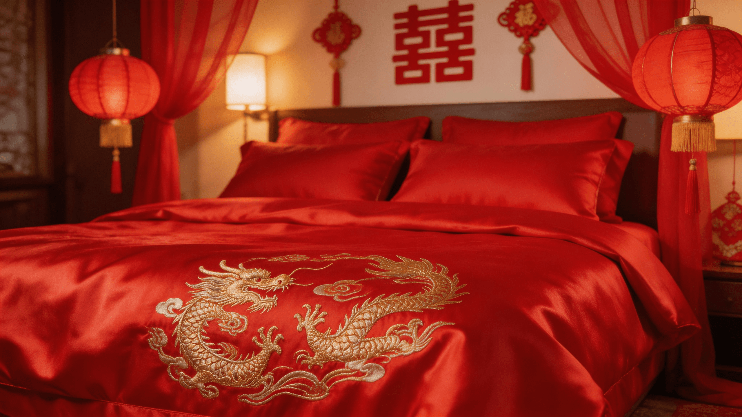 龙凤呈祥 · 真丝四件套